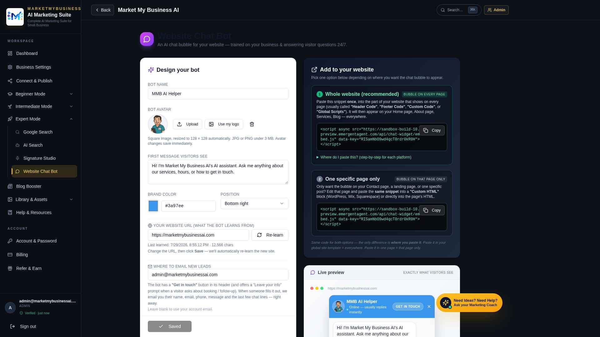 AI Web-Chat Widget